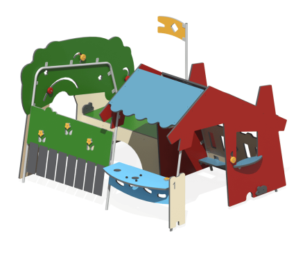 Игровое оборудование Домик и садик ПСL-12 для детской площадки, фото 2