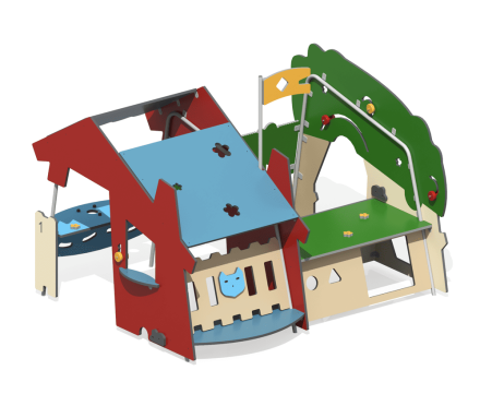 Игровое оборудование Домик и садик ПСL-12 для детской площадки, фото 1