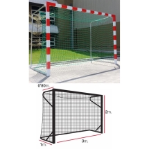 Сетка гандбольная/футзальная "EL LEON DE ORO", дл. 3 м, выс. 2 м, гл. по верху 0,8 м