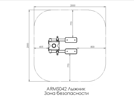 Лыжник (двойной) ARMS043, фото 3