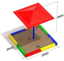 Песочница Квадро-2 для детской игровой площадки Песочница Квадро-2 для детской игровой площадки
