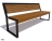Скамейка парковая Вокзал, Лиственница 1,5 м