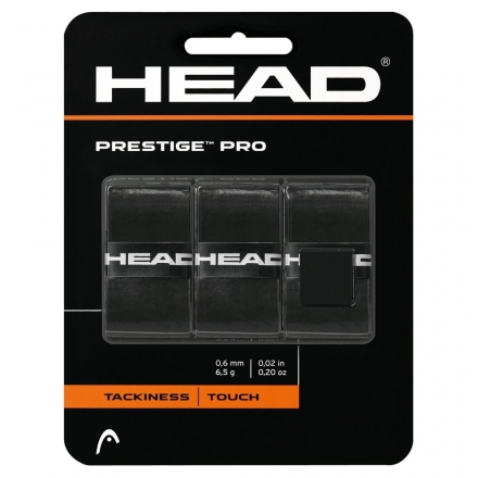 Овергрип Head Prestige Pro (ЧЕРНЫЙ), арт.282009-BK, 0.55 мм, 3 шт, черный, фото 1