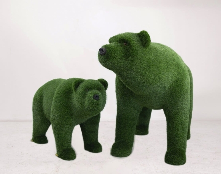 Топиари композиция медведь Бачо и медведь Муни - газон Deluxe Green, фото 1