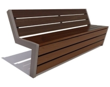 Парковая скамейка Техно, Сосна (брус 30х120) 1,5 м