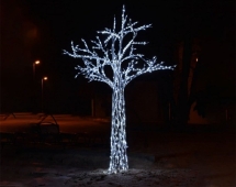 Световая фигура Дерево из алюминия t005