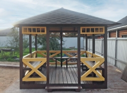 Квадратная беседка ЗАПАД, фото 2