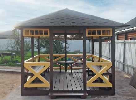 Квадратная беседка ЗАПАД, фото 2