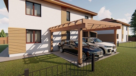 Навес для машин НЕЛЬСОН Несущий каркас, фото 5