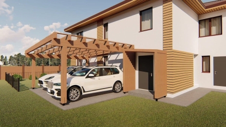 Навес для машин НЕЛЬСОН Несущий каркас, фото 3