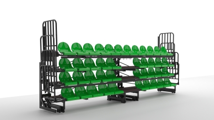 Трибуна телескопическая ОЛИМП СИТИ 4-х рядная на 42 места, фото 4