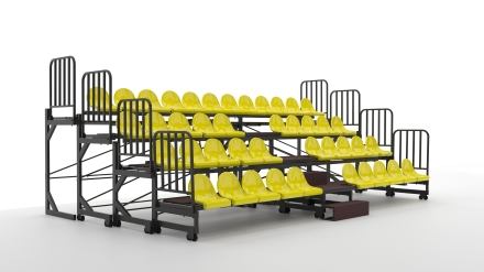 Трибуна телескопическая ОЛИМП СИТИ 4-х рядная на 42 места, фото 1