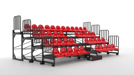 Трибуна телескопическая ОЛИМП СИТИ 4-х рядная на 42 места, фото 8