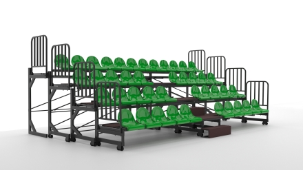 Трибуна телескопическая ОЛИМП СИТИ 4-х рядная на 42 места, фото 3