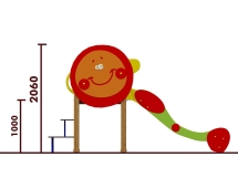 Горка Колобок 08307 H=1000 для детской площадки Горка Колобок 08307 H=1000 для детской площадки