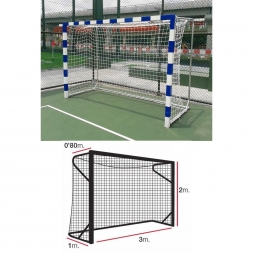 Сетка гандбольная/футзальная &quot;EL LEON DE ORO&quot;, дл. 3 м, выс. 2 м, гл. по верху 0,8 м