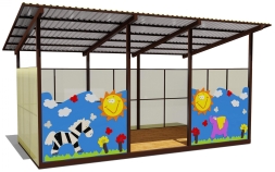 Теневой навес одинарный 3х6м 19104 для уличной площадки Теневой навес одинарный 3х6м 19104 для уличной площадки