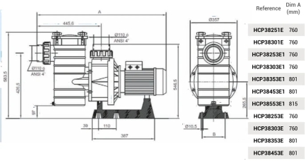 Насос с префильтром Hayward HCP38453E, фото 2
