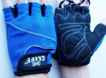 Перчатки вело FANCY синие р.XS
