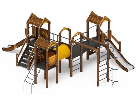 Детская игровая площадка Дворик детства Эко ДИК 2.01.4.02-22 H=1200, фото 2