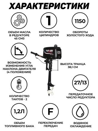 Броня-320 С белый-черный + PARSUN T 2.6 BMS (комплект лодка + мотор), фото 8