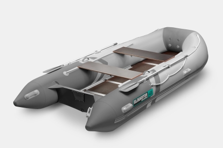 GLADIATOR B 420 LIGHT B Светло-темносерый моторная лодка ПВХ Фанерный пайол, фото 2