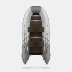 GLADIATOR B 420 LIGHT B Светло-темносерый моторная лодка ПВХ Фанерный пайол, фото 3