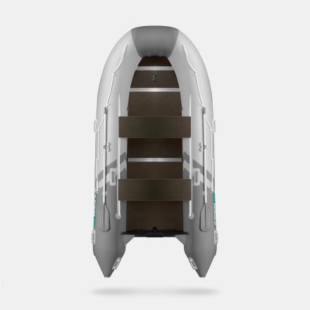 GLADIATOR B 420 LIGHT B Светло-темносерый моторная лодка ПВХ Фанерный пайол, фото 3