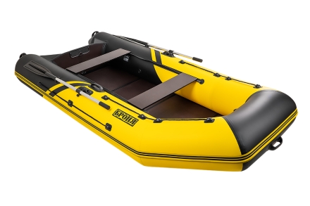 Броня-320 СК слань+киль желтый-черный (Лодка ПВХ под мотор с усилением), фото 2