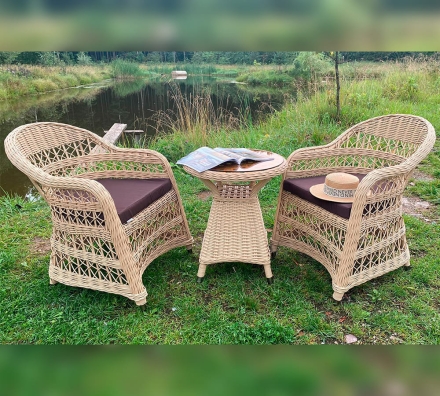 Комплект плетеной мебели МОККА LORETO бронза + бежевый, фото 1