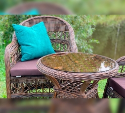 Комплект плетеной мебели МОККА LORETO бронза + бежевый, фото 6