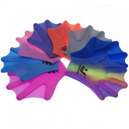 Перчатки для пловца с перепонками 4-7лет, разноцветные, фото 1