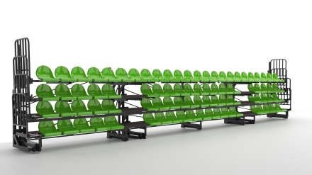 Трибуна телескопическая ОЛИМП СИТИ 4-х рядная на 84 места, фото 4