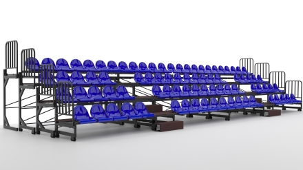 Трибуна телескопическая ОЛИМП СИТИ 4-х рядная на 84 места, фото 1