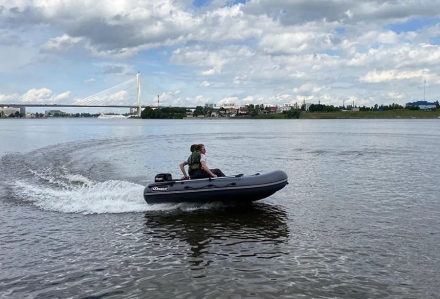 Моторная лодка ПВХ Фрегат 330 Air (НДНД) Серый, фото 6