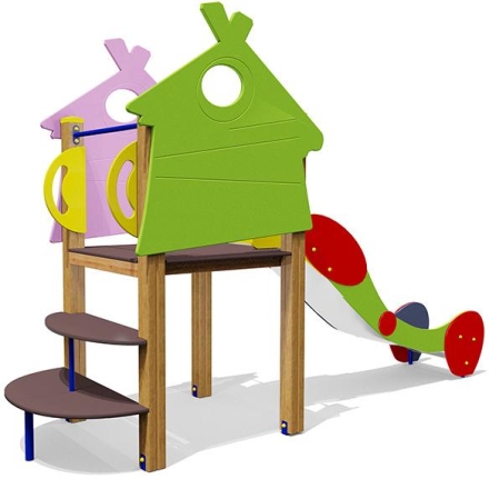 Горка Избушка 08306 H=1000 для детской площадки, фото 1