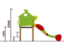 Горка Избушка 08306 H=1000 для детской площадки Горка Избушка 08306 H=1000 для детской площадки