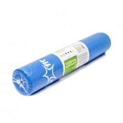 Коврик для йоги FM-101 PVC 173x61x0,5 см, синий, фото 5