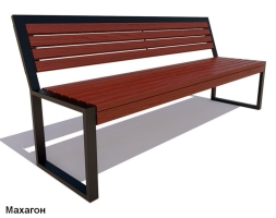 Скамейка парковая Вокзал, Лиственница 0,6 м, фото 3