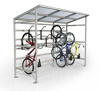 Гараж для вертикального хранения велосипедов Ракета(10 мест), фото 1