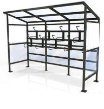 Гараж для вертикального хранения велосипедов Ракета(10 мест) Гараж для вертикального хранения велосипедов Ракета(10 мест)