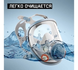 Полнолицевая маска Jeta Safety с антивандальным покрытием + 10 пленок в комплекте, размер M 6950F-M, фото 6