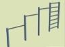 Изображение товара Перекладина гимнастическая 3-х уровневая со шведской стенкой СК32 