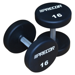 Фиксированные гантели в уретане PRECOR New, 14 кг