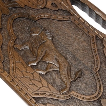 Нарды резные "Лев 3" с ручкой 60, Haleyan Нарды резные "Лев 3" с ручкой 60, Haleyan