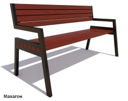 Скамейка уличная Дубна, Лиственница 0,6 м, фото 4