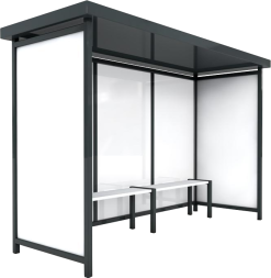 Остановочный павильон №8, 6000х2200х2600 мм, Материал: металл Остановочный павильон №8, 6000х2200х2600 мм, Материал: металл