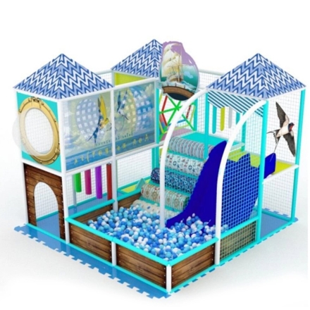 Детский игровой лабиринт «Белые паруса» 12,3м² (4*3,5*2,5м), фото 1