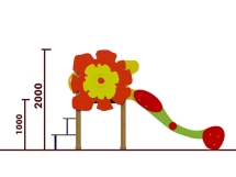 Горка Аленький цветочек 08305 H=1000 для детской площадки Горка Аленький цветочек 08305 H=1000 для детской площадки