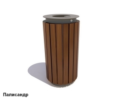 Урна уличная Тубус (Палисандр / Дуб), фото 1 Урна уличная Тубус (Палисандр / Дуб), фото 1